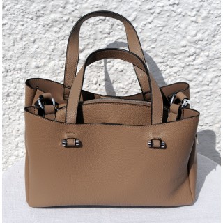 Tasche, Umhängetasche, Kunstleder, beige