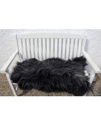 Island Schaffell, grau meliert, langes Fell, Länge 100 cm