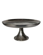 Schale, auf Fuß, flach, Aluguss