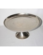 Schale, auf Fuß, flach, Aluguss