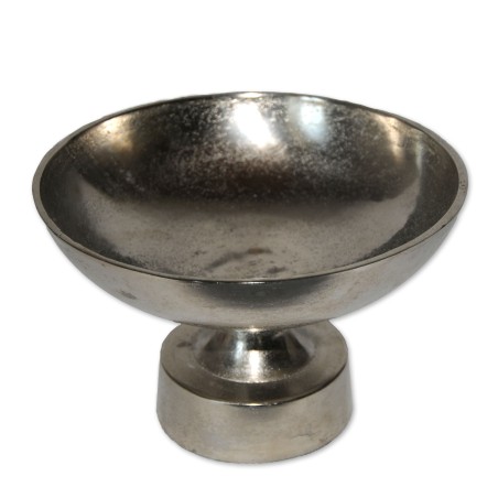 Schale, Pokal auf Fuß, Aluguss