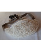 Cross-Body-Bag, creme, flauschig