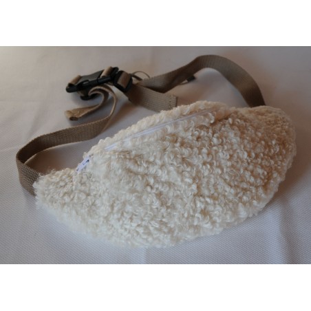 Cross-Body-Bag, creme, flauschig
