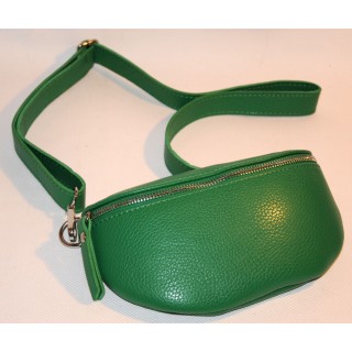 Cross-Body-Bag, grün, echt Leder
