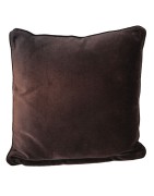 Kissen, Samtkissen, dunkelgrau, uni, 45 x 45 cm