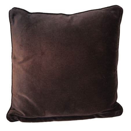 Kissen, Samtkissen, dunkelgrau, uni, 45 x 45 cm