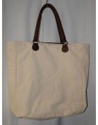 Tasche, Shopper, Hirschmotiv vorn, Rückseite uni creme