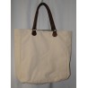 Tasche, Shopper, Hirschmotiv vorn, Rückseite uni creme