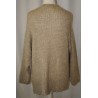 Strickmantel, beige, offen, Grobstrick, halblang