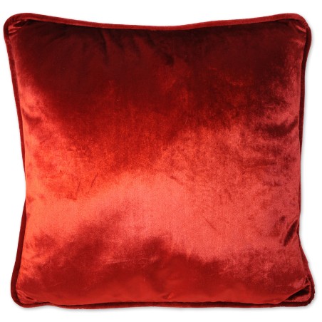 Kissen, Samtkissen, rot uni, 45 x 45 cm