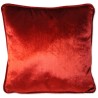Kissen, Samtkissen, rot uni, 45 x 45 cm