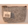 Tasche, Filztasche, Schlüsselmäppchen, grau, Druck weiß