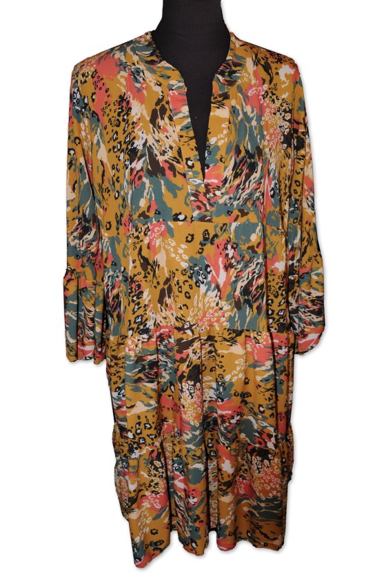 Kleid, Longbluse, multicolor gemustert, One Size