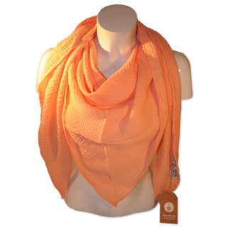 Dreieckstuch, apricot uni, Baumwollmuslin, Sarah & Sally