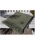 Wolldecke, Plaid, Alpaka, hellgrün