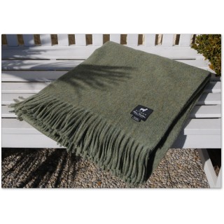 Wolldecke, Plaid, Alpaka, hellgrün