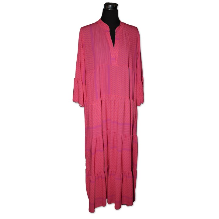 Kleid, Maxikleid, Kofferkleid, One Size, hummer/lila gemustert