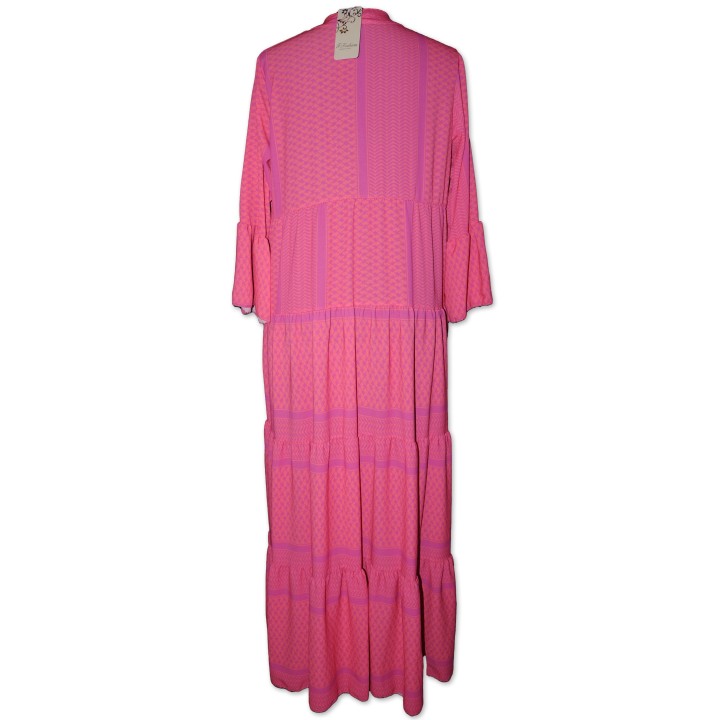 Kleid, Maxikleid, Kofferkleid, One Size, hummer/lila gemustert