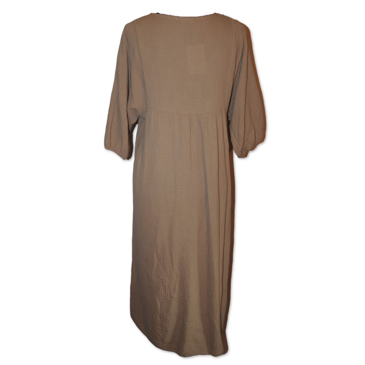 Kleid, Musslinkleid, schlamm uni, 100% Baumwolle, One Size