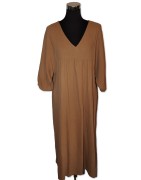 Kleid, Musslinkleid, hellbraun uni, 100% Baumwolle, One Size