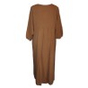 Kleid, Musslinkleid, hellbraun uni, 100% Baumwolle, One Size