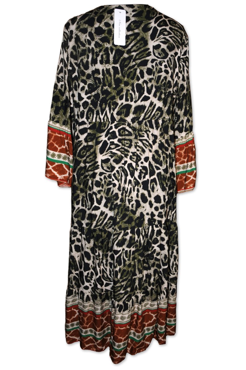 Kleid, Midikleid, multicolor animalprint, One Size