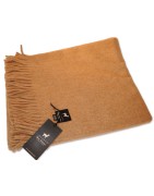 Plaid, Alpaka-Decke, hellbeige, Fransen