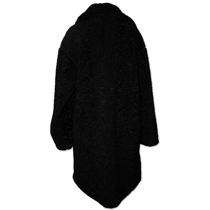 Mantel, Teddymantel, Plüschmantel, schwarz, Gr. L