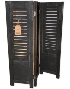 Dekoshutter, Sonnenschutz, 3-teilig, schwarz, Holz