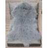 Tibetlamm, Lammfell, graublau, lockig, ca. 90 cm