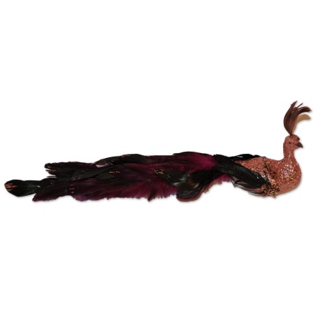 Vögel, Klemmvögel, 3er-Set, Pfau, farblich sortiert gefiedert, Glitzereffekt