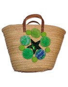 Ibiza-Tasche, Badetasche, Korbtasche, Unikat, reichlich verziert, bestickt