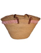 Ibiza-Tasche, Standtasche, natur, Unikat, reichlich verziert, Einhorn Applikation, Fransenborte