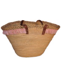 Ibiza-Tasche, Standtasche, natur, Unikat, reichlich verziert, Einhorn Applikation, Fransenborte