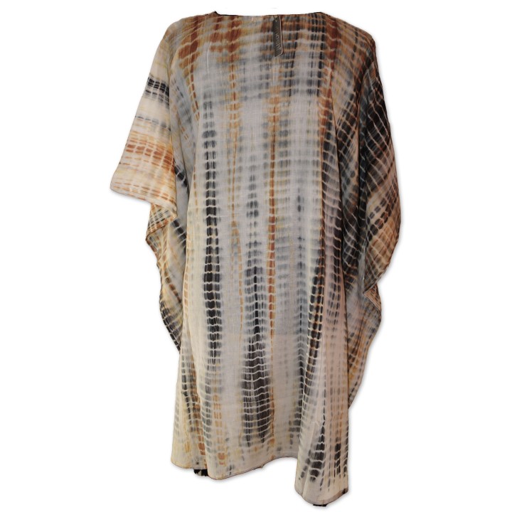 Tunika, Kaftan, beige/braun gemustert, Olivia, One Size