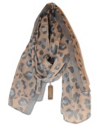 Schal, Tuch, blau/grau, animalprint, Hilde