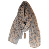 Schal, Tuch, blau/grau, animalprint, Hilde
