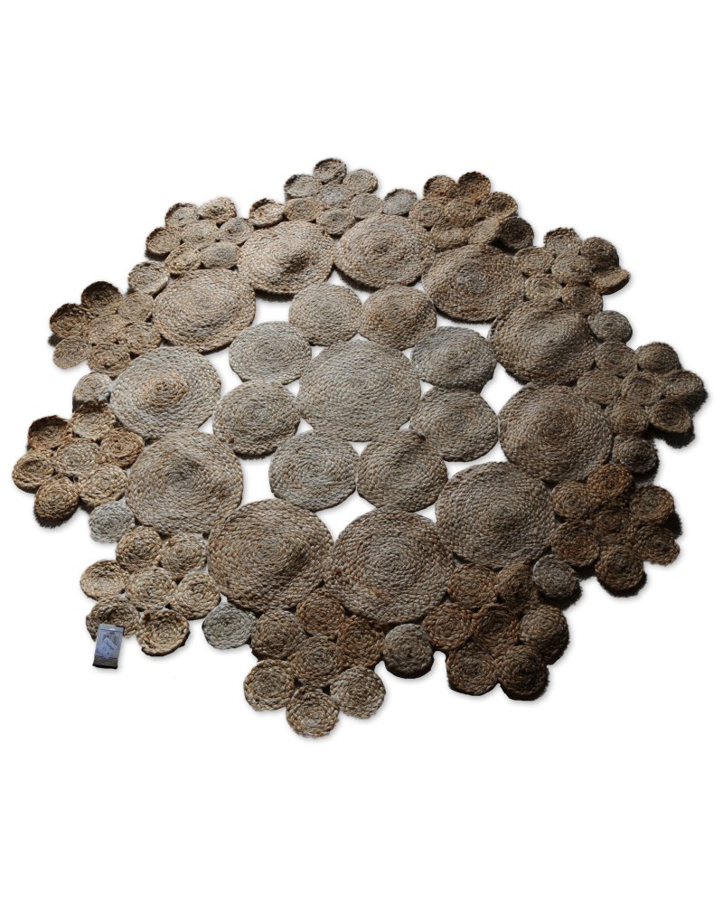 Teppich, Bodenteppich, Jute, Naturprodukt, Indoor, Durchmesser 120 cm