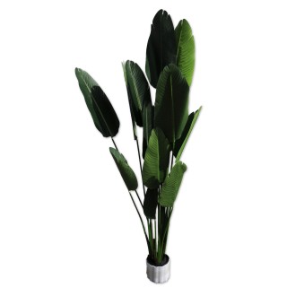 Banane, Kunstpflanze, Grünpflanze, Kunststoff Farbmix, Topf schwarz, Höhe 185 cm