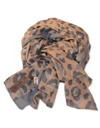 Schal, Tuch, blau/grau, animalprint, Hilde