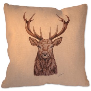 Motivkissen, Hirsch, creme/multicolor, 40x40 cm