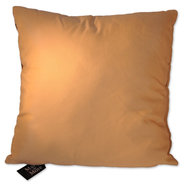 Motivkissen, beige, Skifahrer, Retro, 45x45 cm