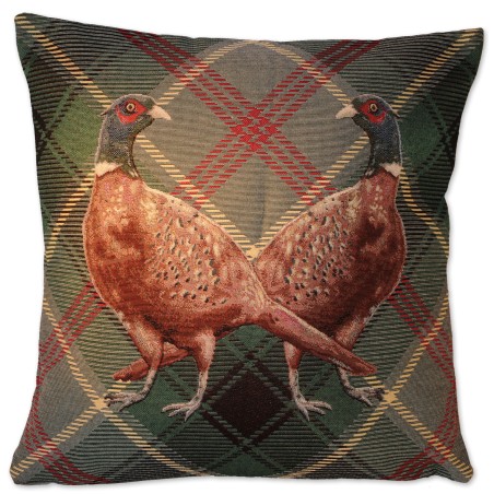 Kissenhülle, Fasane, beidseitiges Motiv, 45x45 cm