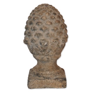 Zapfen Valo, stehend, grau antik, Terracotta