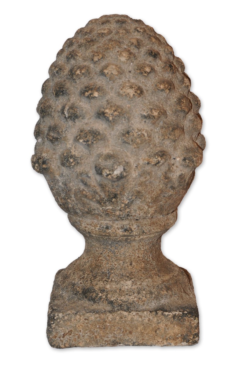 Zapfen Valo, stehend, grau antik, Terracotta