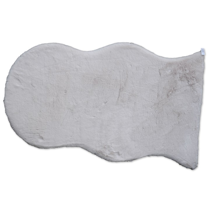 Kunstfellteppich, Fellteppich, creme, antirutschbeschichtet