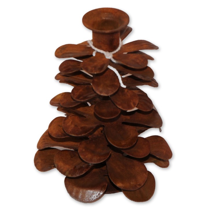 Kerzenhalter Teal, rusty, Metall