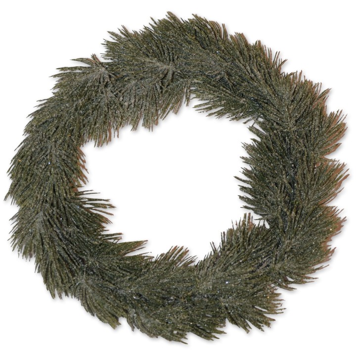 Pinienkranz, Artificial Nature, grün beschneit, 30 cm Durchmesser
