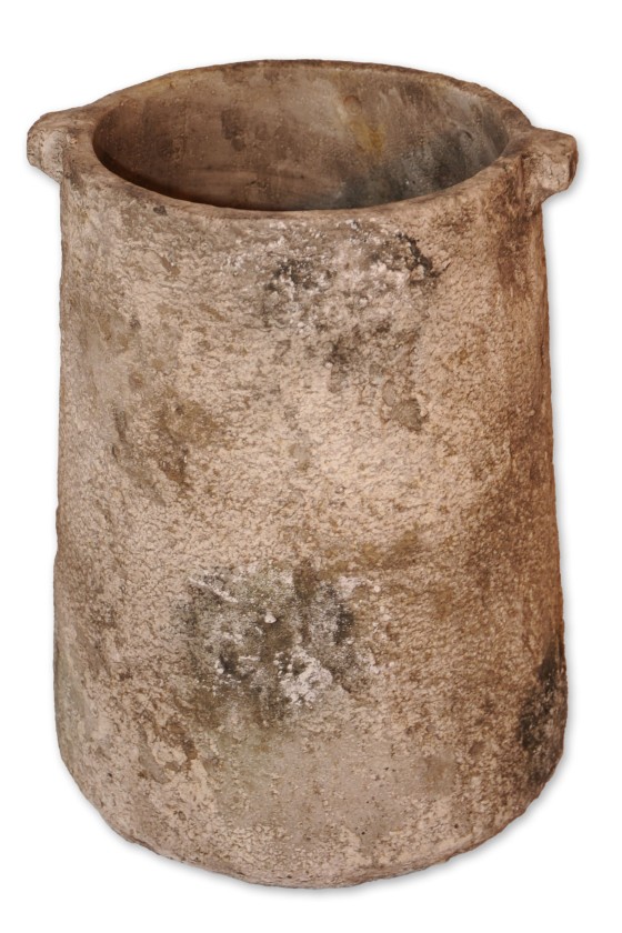 Topf Valo, Zement, grau, 20,5x20,5x28 cm