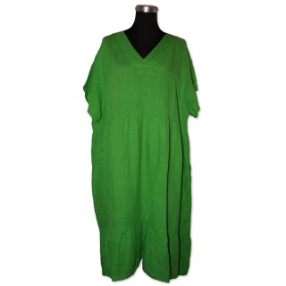 Kleid, 100% Leinen, guccigrün, One Size
